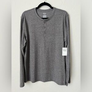 Men’s Long Sleeve Shirt Heather Grey Medium